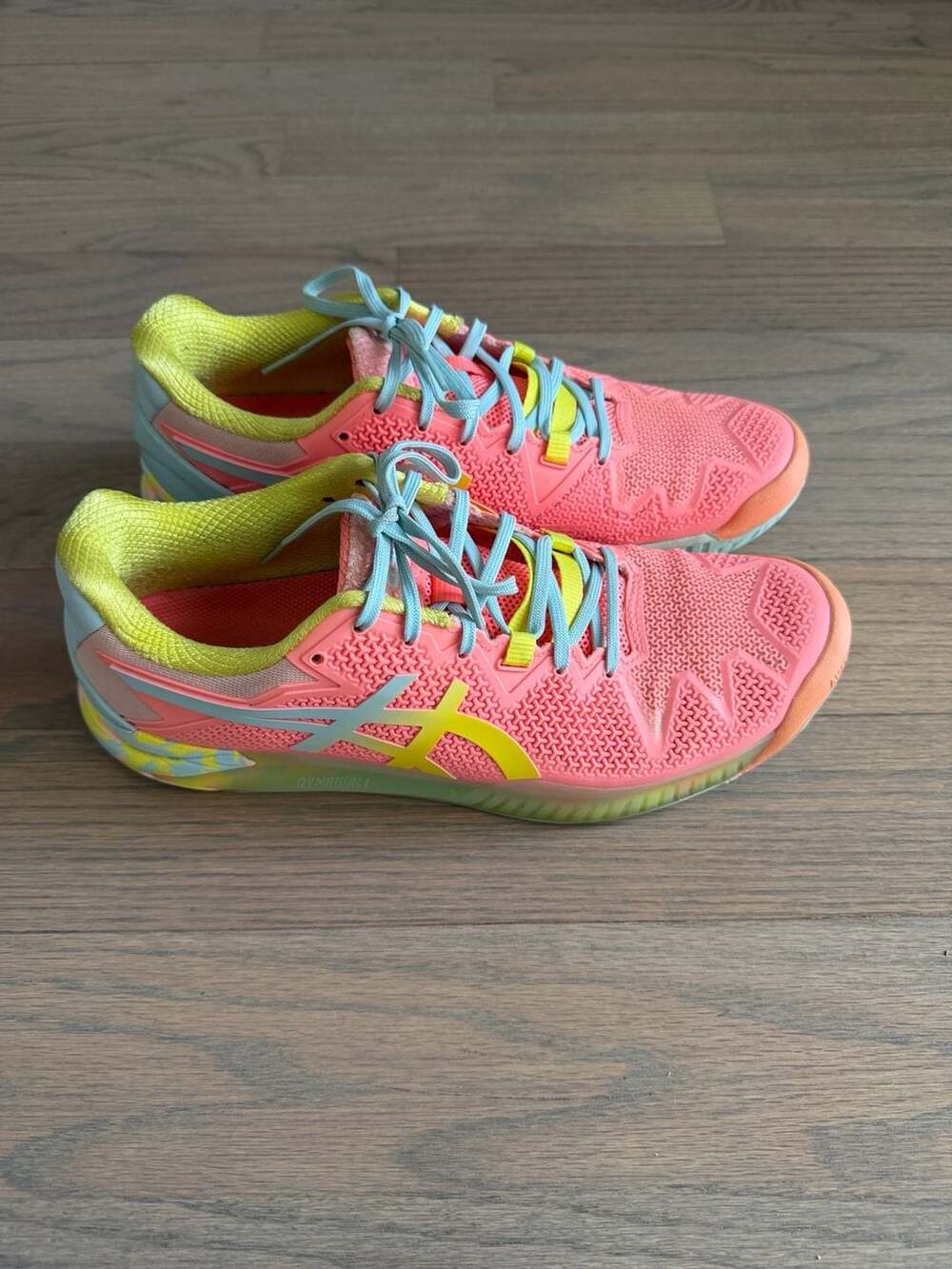 Asics Gel-Resolution 8 Women's Tennis Shoes Sun Coral/Sour Yuzu - Picture 2 of 10